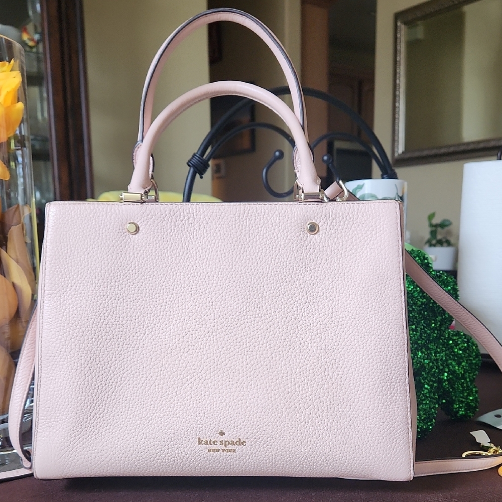 Kate Spade Medium Triple Compartment SatchelCrossbody Bag Light Pink-Like New